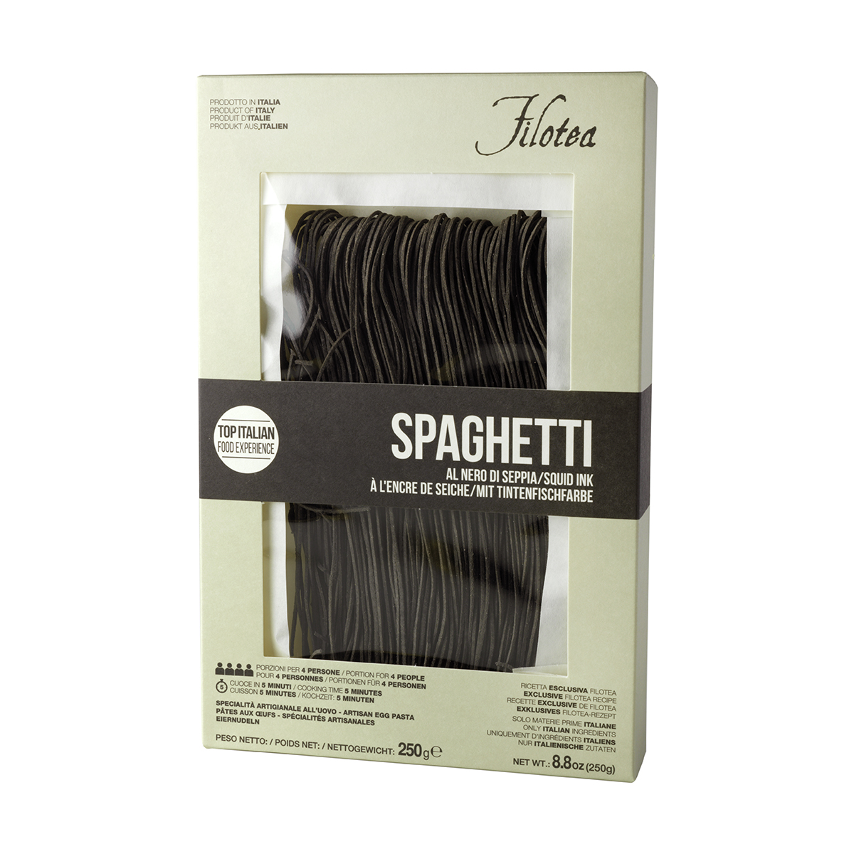 Spaghetti chitarra encre de seiche